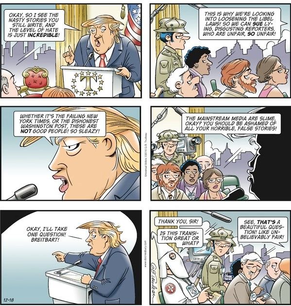 G. B. Trudeau And Doonesbury And Trump The Daily Cartoonist