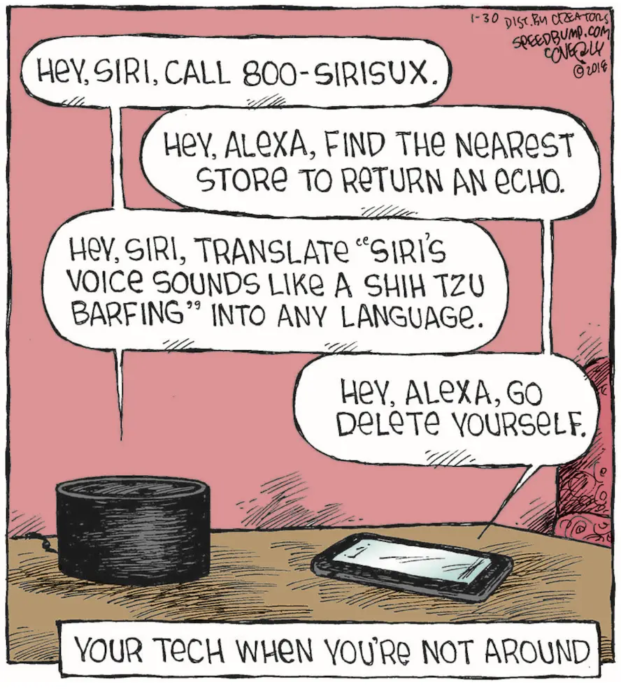 Dave Coverly Siri Alexa gag cartoon