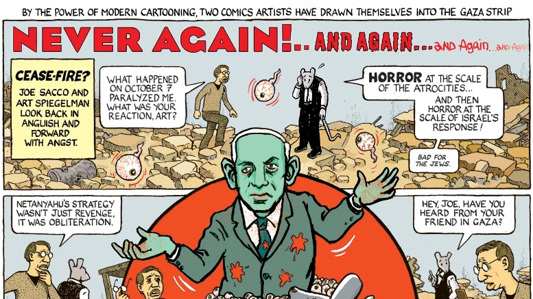 Joe Sacco and Art Spiegelman collaborate on Gaza comic.